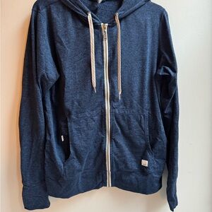 Vuori Blue Zip-Up Hoodie